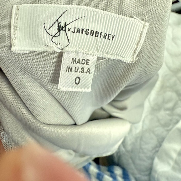 Jay X Jay Godfrey Metallic Sequin Silver Mini Dress 0 - Picture 8 of 8